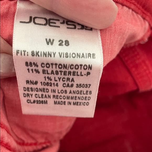 Joe's Jeans Red Skinny Jeans - Picture 2 of 7